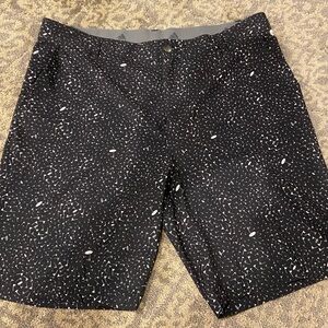 Adidas Men's Black Patterned Casual Shorts